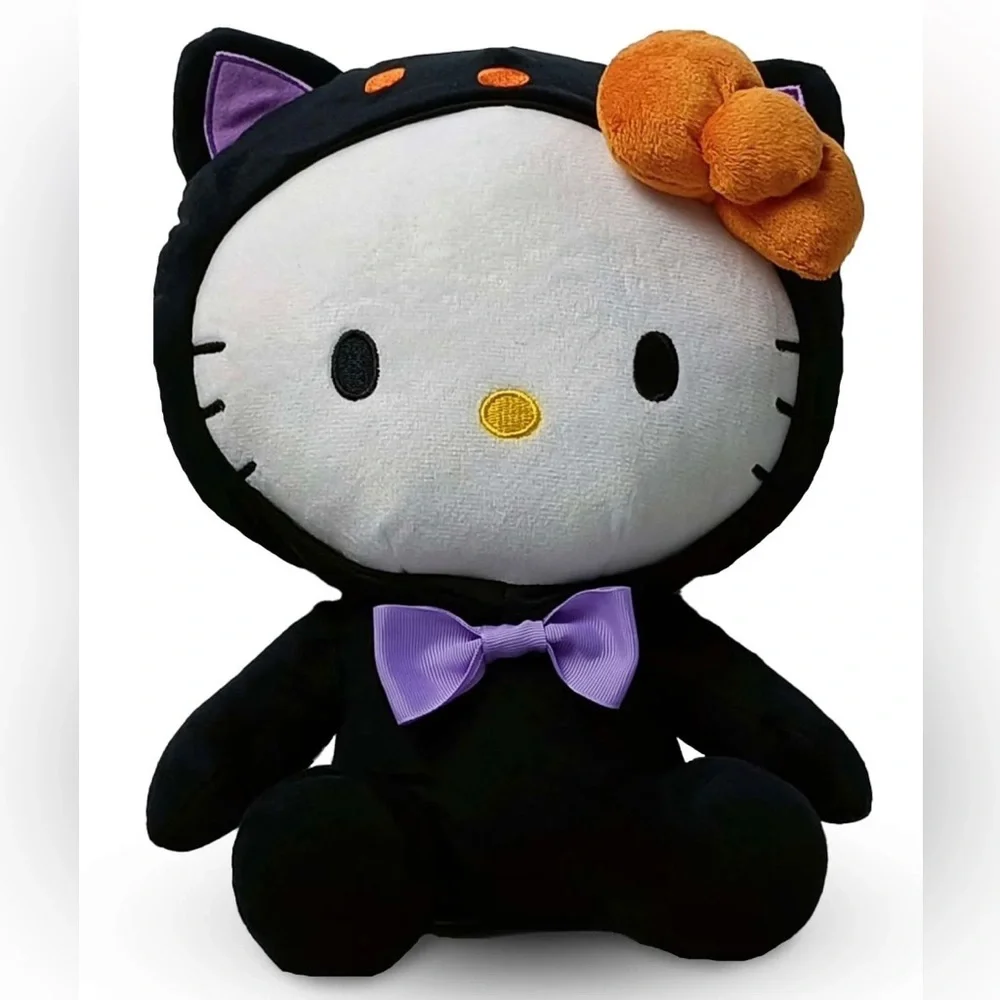 Hello Kitty Halloween Throw Blanket & Plush Hugger Silk Touch Black Cat Costume